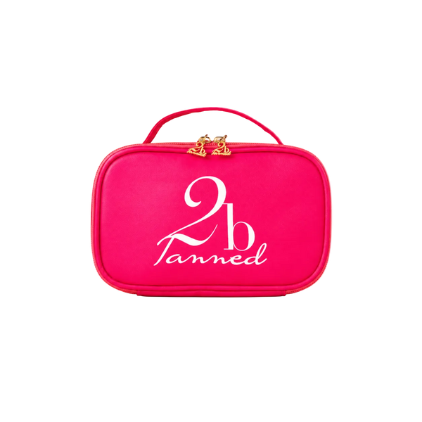 2bTanned Pink Tanning Bag | Travel Cosmetics Bag for Tanning Products