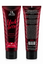 2BTanned Black Cherry Tanning Accelerator Cream front and back 200ml – indoor tanning lotion ingredients Thalitan Tyrosine