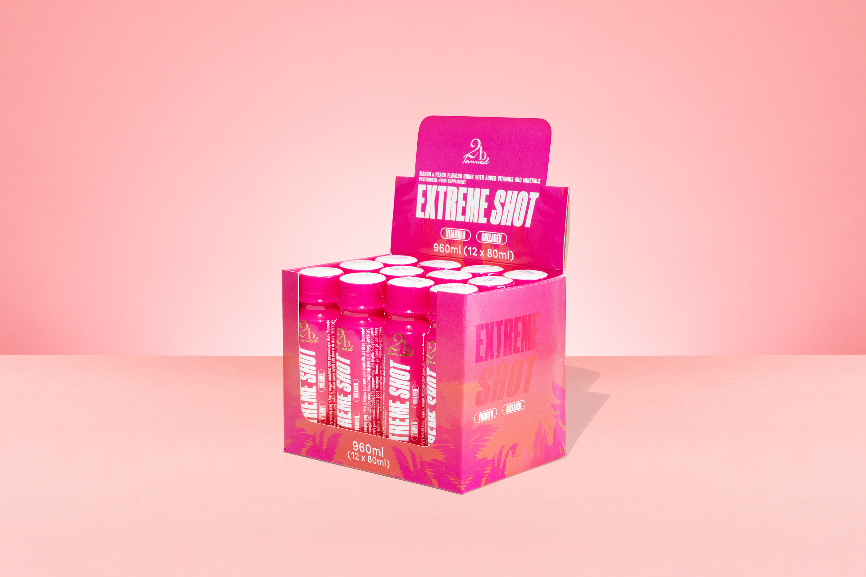 Extreme Tanning Shot Mango & Peach Bundle of 12.| 2bTanned Extreme Tanning Shot Mango & Peach Bundle of 12.| 2bTanned